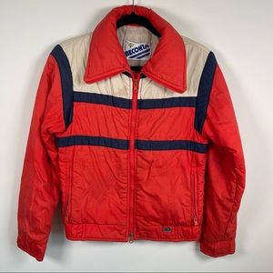 Vintage 70’s Beconta red zip up jacket size 6/small